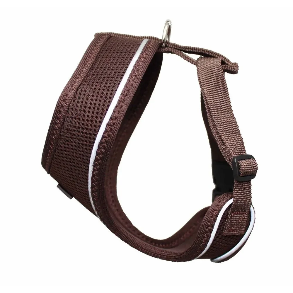 Ultra Comfort Reflective Pet Mesh Harness Vest - Brown - Sz Sm